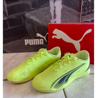 PUMA FOOTBALL ULTRA PLAY IT Jr 足球鞋 螢光綠 10692701 （22-24cm)