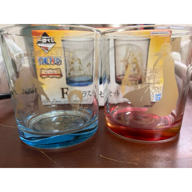 一番賞航海王-F賞-玻璃對杯魯夫&amp;紅髮傑克