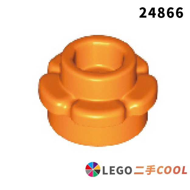 【COOLPON】正版樂高 LEGO 【二手】圓形磚 1x1 花邊 24866 植物 葉子 花 多色