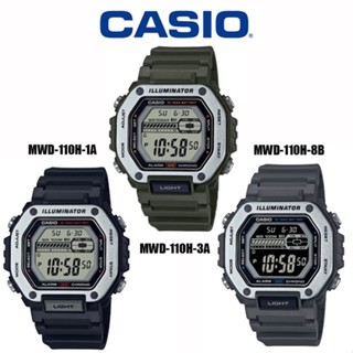 【WANgT】CASIO 卡西歐 MWD-110H 堅韌金屬方形防水十年電池運動電子腕錶