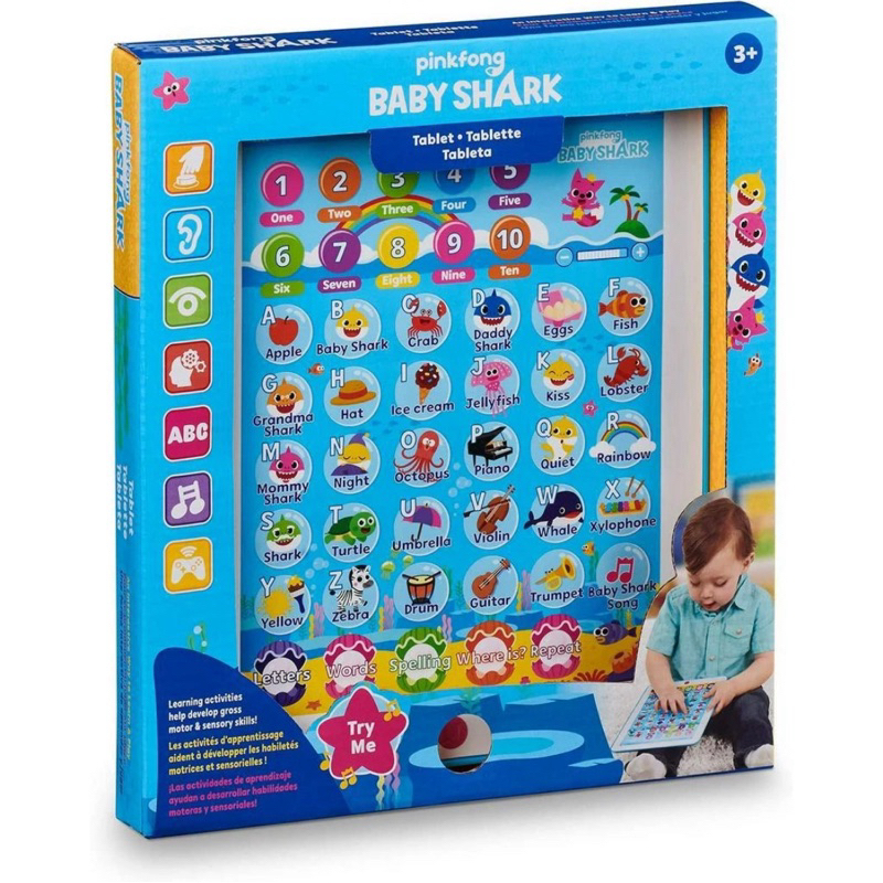 全新 現貨 美國  baby shark 鯊魚寶寶  兒童英語學習機 玩具 有聲書 abc 數字學習平板