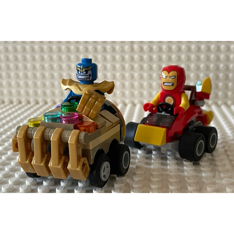LEGO樂高 二手 絕版 漫威系列 超級英雄 76072 鋼鐵人vs薩諾斯  賽車 迷你版