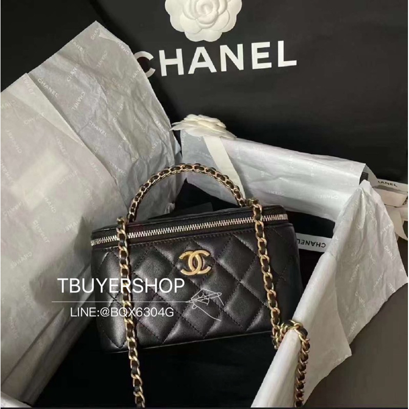[Tbuyershop] 台灣現貨🍀 Chanel 黑金手柄長盒子  編織手柄設計，非常精緻