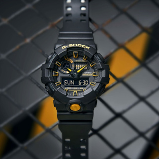 CASIO 卡西歐 G-SHOCK 時尚搶眼 黑黃色彩風格 雙顯腕錶 (GA-700CY-1A)