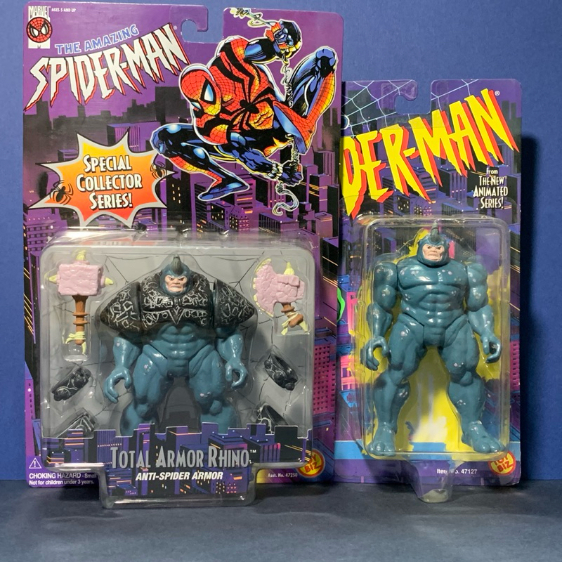 1996 Marvel 犀牛人 Total Armor Rhino 蜘蛛人 toybiz spider-man