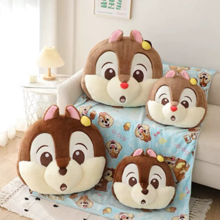 日系松鼠🐿️可愛靠枕 靠墊 毯子 毛毯 午睡枕 抱枕 二合一