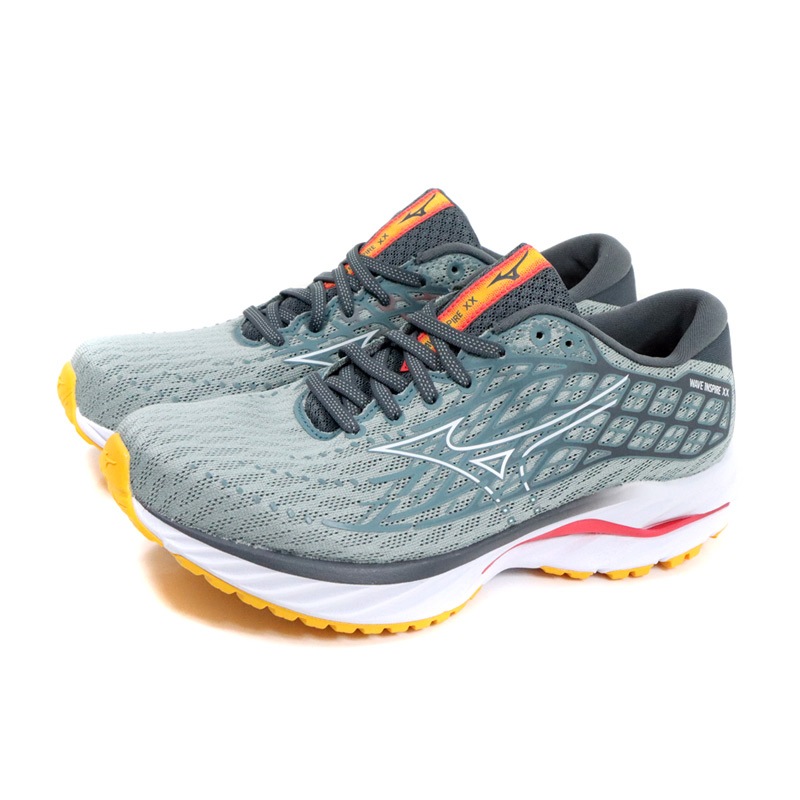 美津濃 Mizuno WAVE INSPIRE 20 慢跑鞋 灰綠 男鞋 J1GC244401 no240