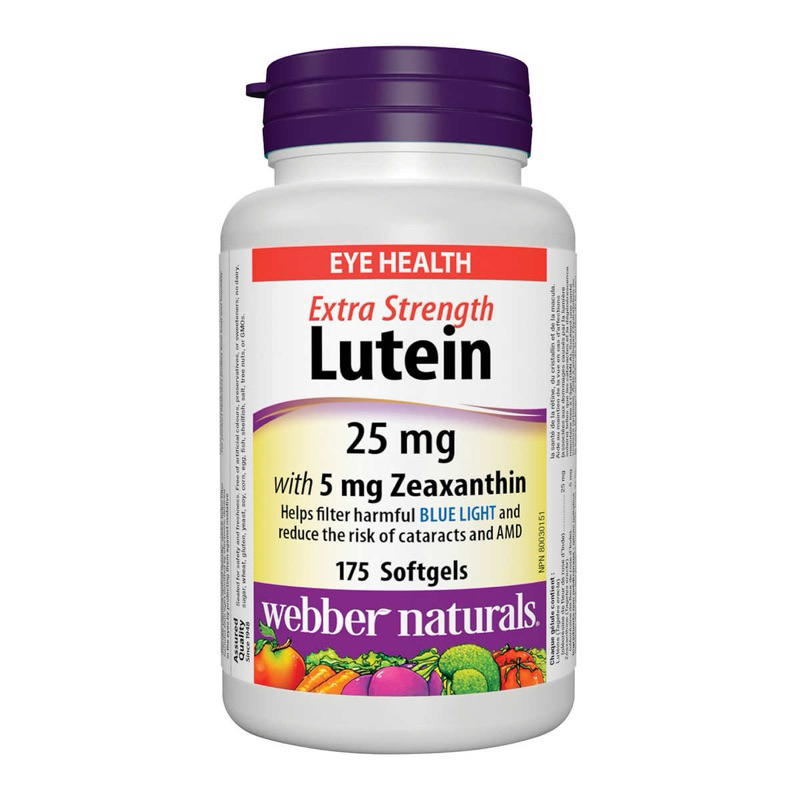 現貨加拿大 Webber 高單位 Lutein 葉黃素 25毫克 Zeaxanthin 玉米黃素 5毫克 175粒