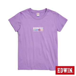 EDWIN 復古光譜印花短袖T恤(灰紫色)-女款