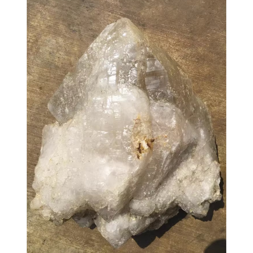 55.6公斤 天然白水晶雙尖涅槃骨幹原石 ET造型 溶蝕水晶 一物一圖