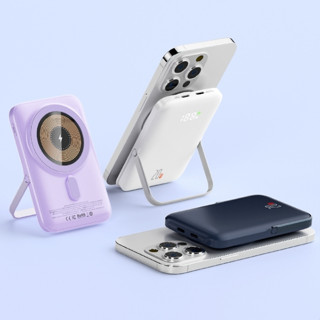 ONAIR Q15 10000mAh 無線充電 行動電源 磁吸 支架無線行動電源 用於 蘋果 三星 追劇神器 無線充