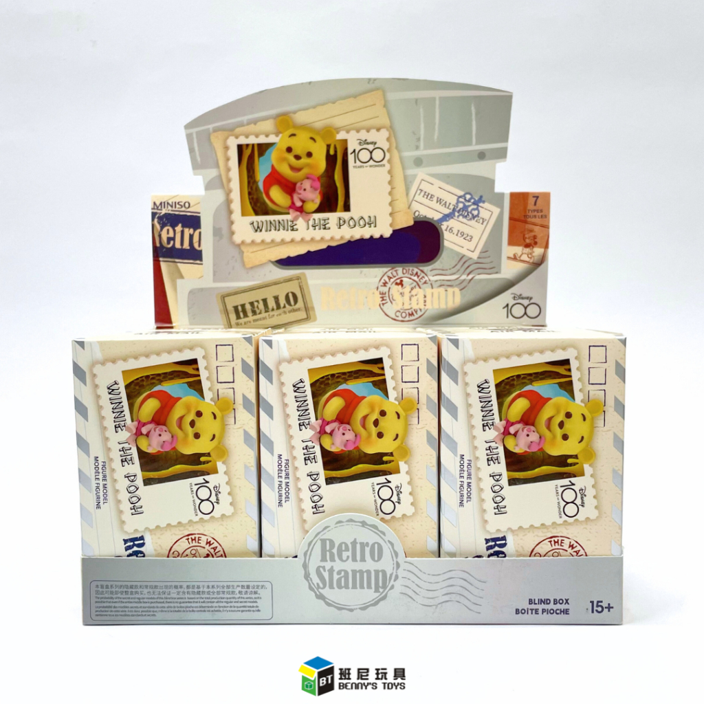 【班尼玩具】現貨 迪士尼 100週年 復古 郵票 盲盒 磁鐵 冰箱貼
