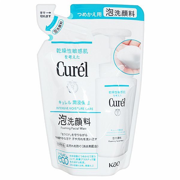 花王 Curel 潤浸保濕洗顏慕絲(補充包)130ml【小三美日】DS019753