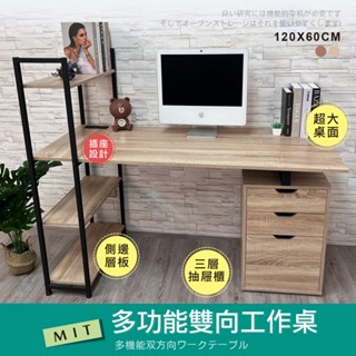 【STYLE格。調】日系工業風雙向書桌(嚴選MIT"超值組")工作桌 辦公桌 電腦桌 書桌【DE-014】