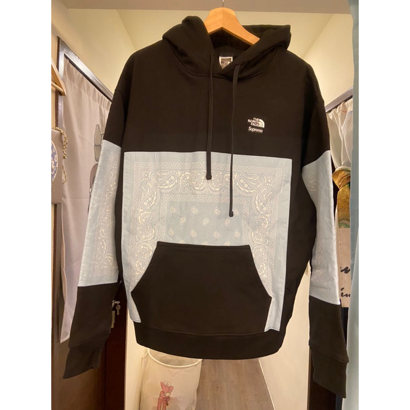 Supreme聯名帽連帽上衣Bandana Hooded Sweatshirt變形蟲The North Face