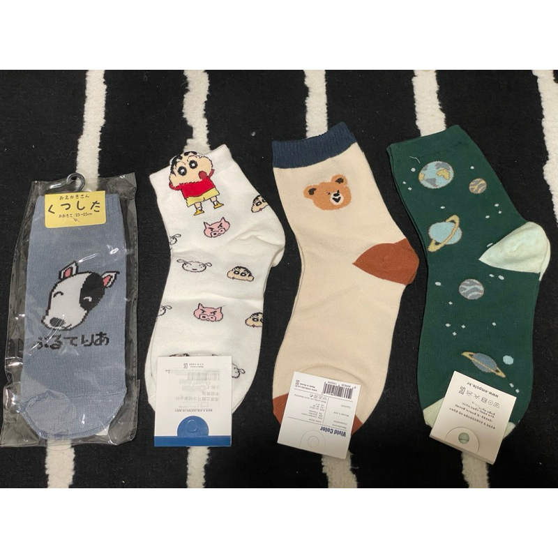 全新/現貨襪子 韓國 日本 小熊 蠟筆小新 賤狗 星球 造型襪子
