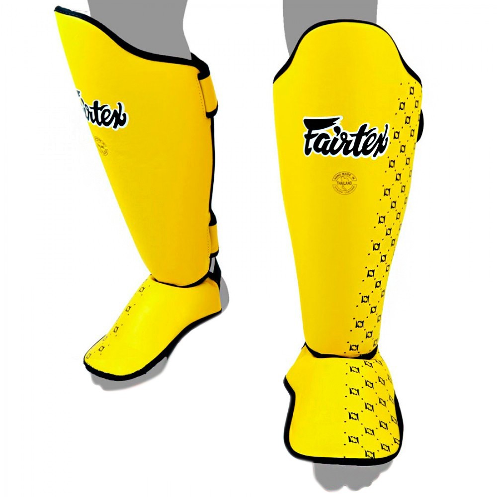 《硬派運動》Fairtex "競賽級護脛-黃色" SP5 踢拳擊 泰拳 綜合格鬥 跆拳道 空手道 格鬥運動