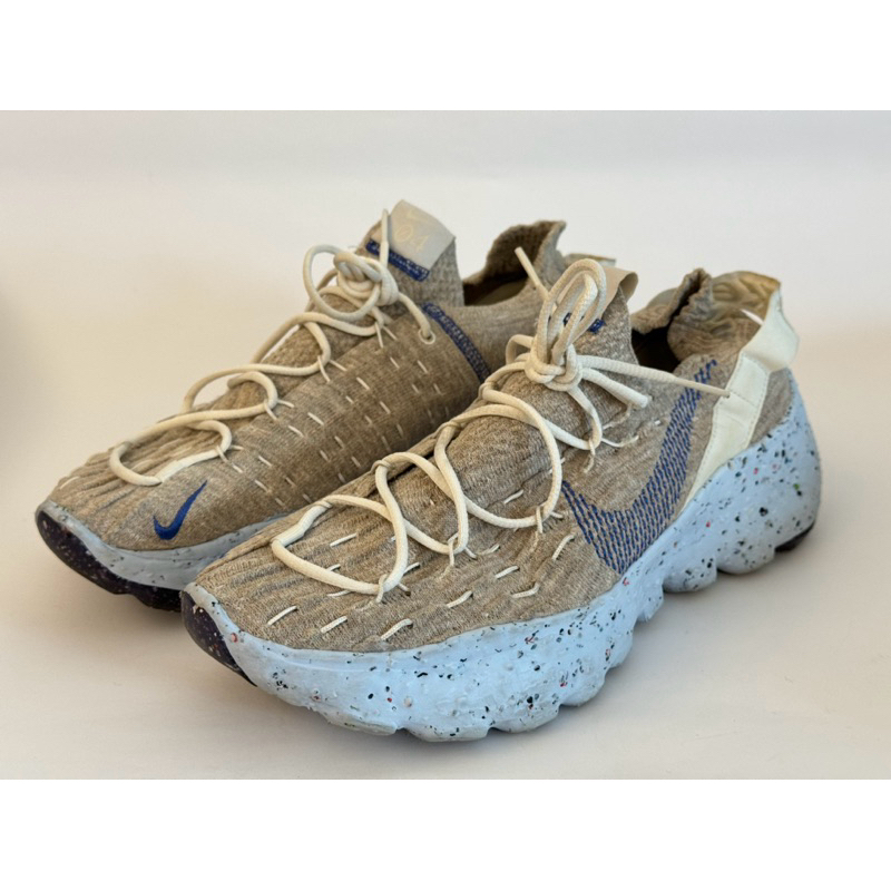 Nike 休閒鞋Space Hippie 04 再生材質環保理念球鞋穿搭襪套米白白CZ6398-101 US10