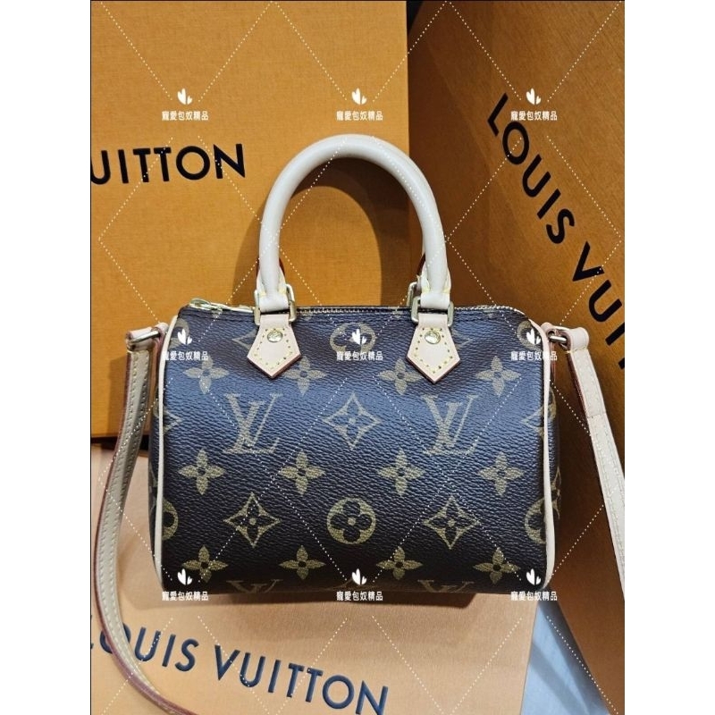 LV M61252 舊款 nano speedy 老花 mini 波士頓包