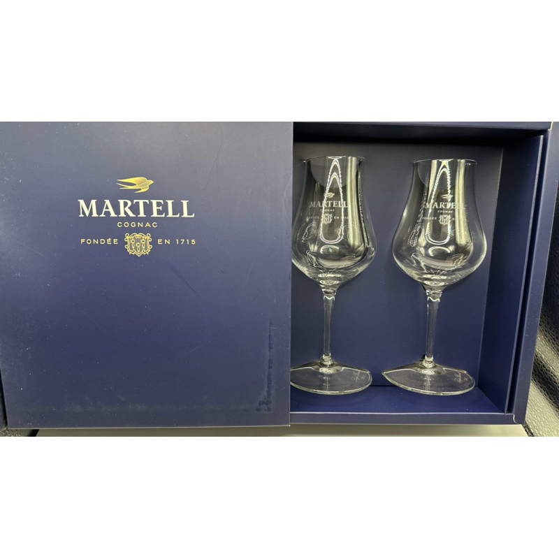 Martell馬爹利酒杯/鬱金香杯/無鉛玻璃高腳杯/二入禮盒組
