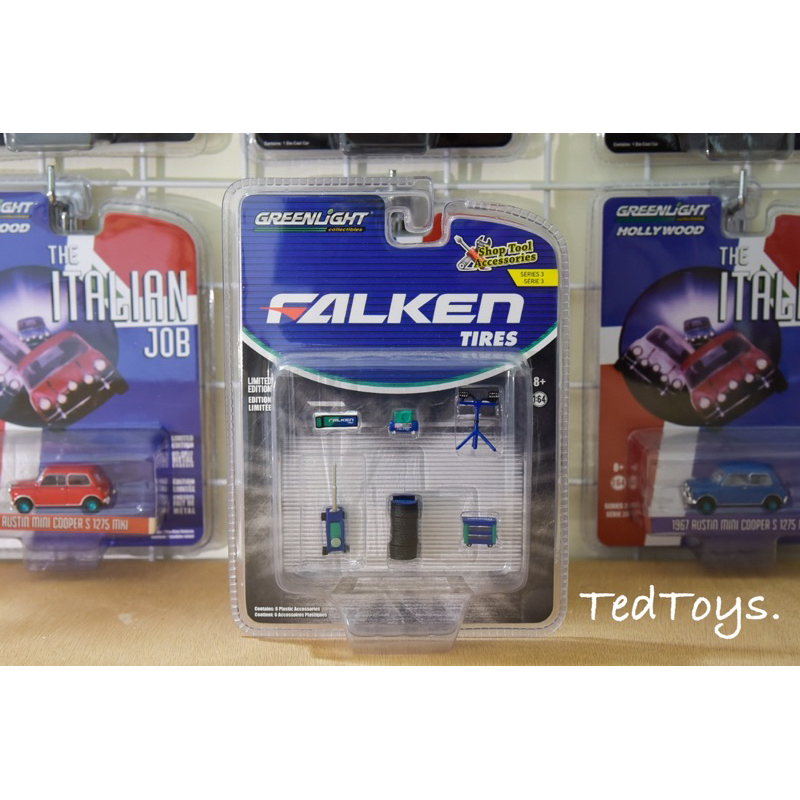 [TedToys]. 綠光模型·飛隼輪胎 &lt; GreenLight FALKEN tires 1/64 工具系列&gt;