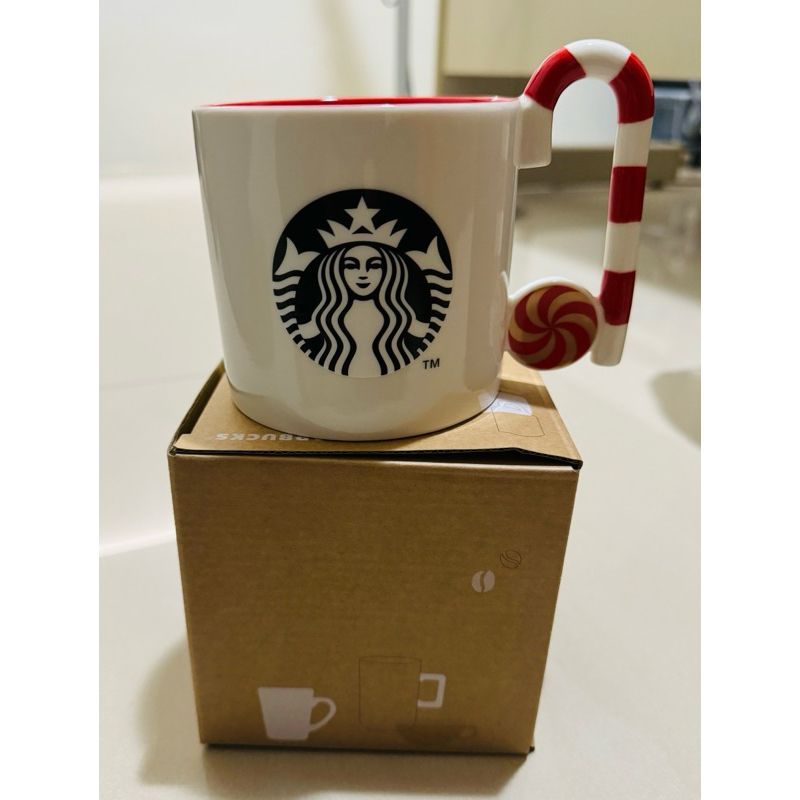 全新 Starbucks 星巴克 聖誕馬克杯  拐杖糖馬克杯