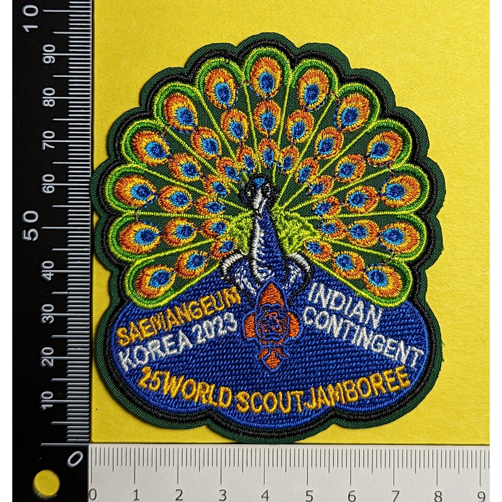 印度童軍代表團-2023世界童軍大露營(韓國25屆)-徽章制服臂章布章#3-Scout Jamboree WSJ