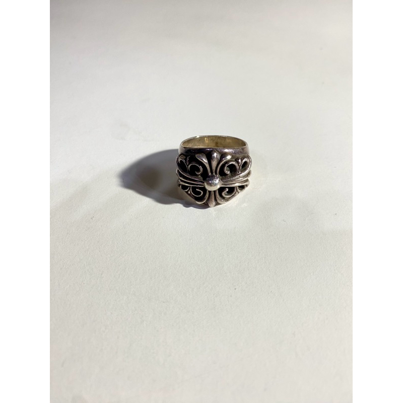 Chrome Hearts Keeper ring 戒指 10號 外圍8公分 克羅心戒指  十字架守護者 花紋純銀戒指