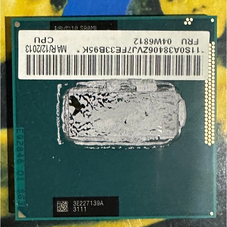 二手良品 INTEL SR0ML Intel Core i7 3720QM 處理器 三代 筆電專用處理器
