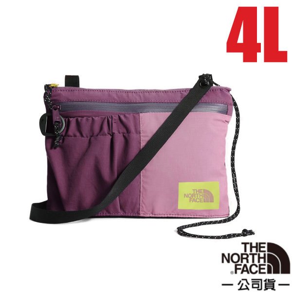 【The North Face】多功能日用耐磨單肩斜背包4L 斜背包 側背包 隨身包袋 護照包_醋栗紫_52TO