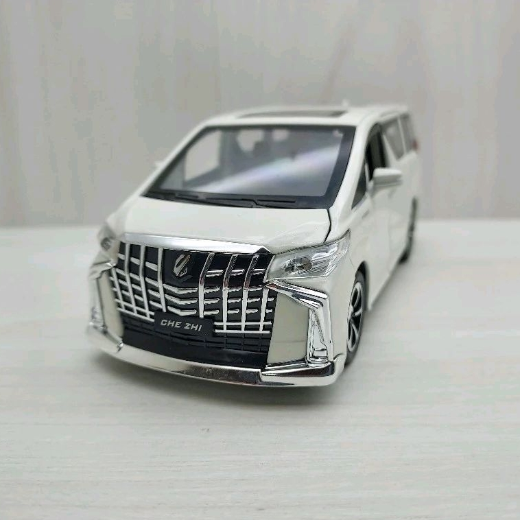 台灣現貨 全新盒裝1:32~豐田 TOYOTA ALPHARD 旗艦版 白色 合金 模型車 聲光車 玩具 兒童 禮物