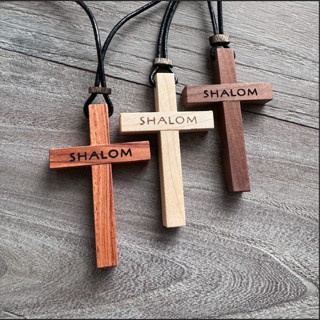 基督教禮品｜原木｜Amour愛木木- SHALOM 汽車吊飾 客製化刻字 交換禮物/福音禮品/基督教/福音商品/
