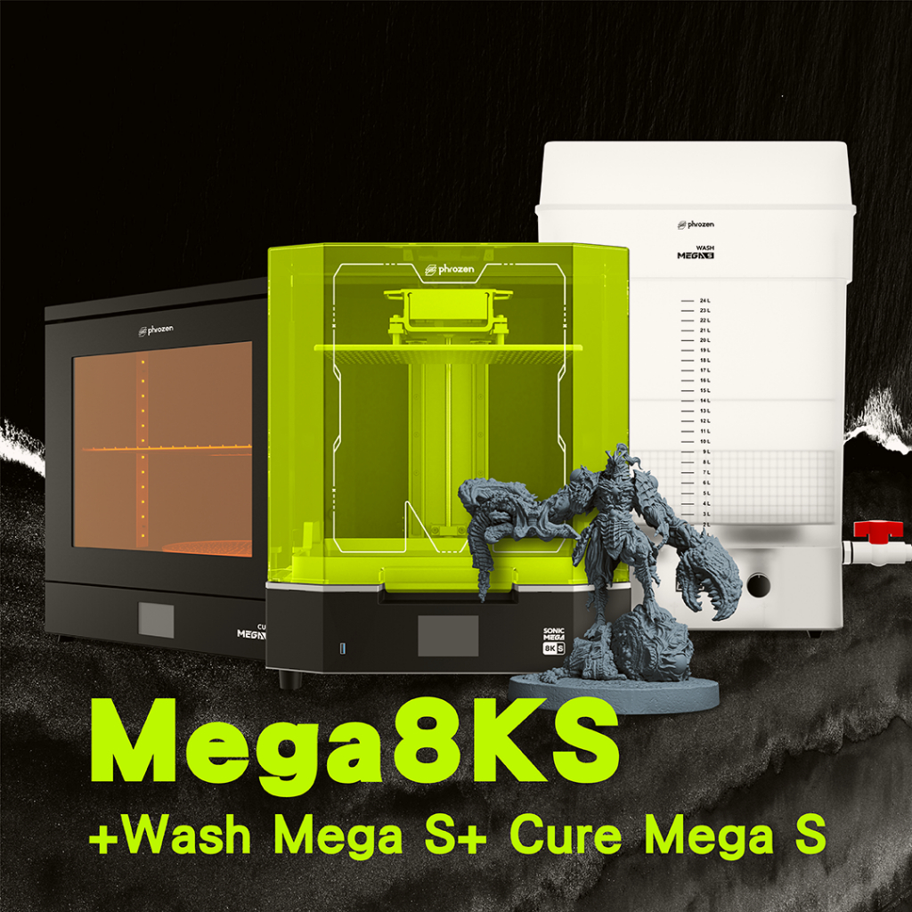 Mega 8K S 3D 列印機+Wash Mega S+ Cure Mega S