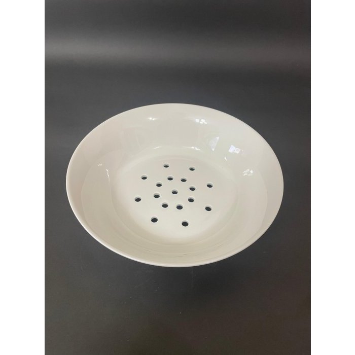 鍋碗瓢盆瓷器餐具=白8吋蒸盤 洞盤（蒸洋蔥.滴蜆精.滴雞精）