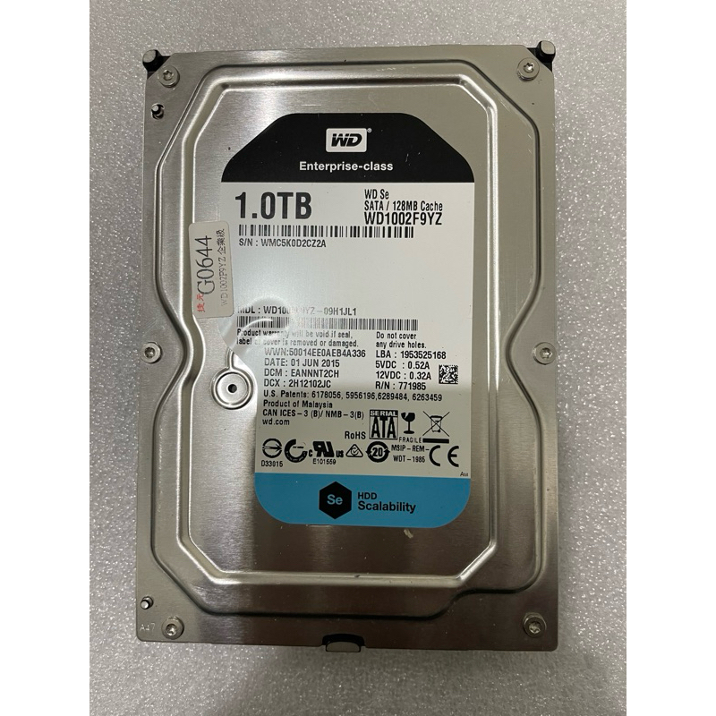 【賣可小舖】 WD 黑標 SATA3 1TB 420元 預灌win10桌機硬碟 檢測良好 無壞軌 無警告3.5"