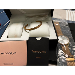 【THEODORA'S】手錶飾品1+1禮盒-女款 Hera 金屬腕錶 粉膚面-米蘭玫金【希奧朵拉】