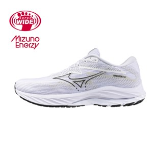 Mizuno 美津濃 男款 慢跑鞋 WAVE RIDER 27 一般型 超寬楦 -白黑- J1GC230458