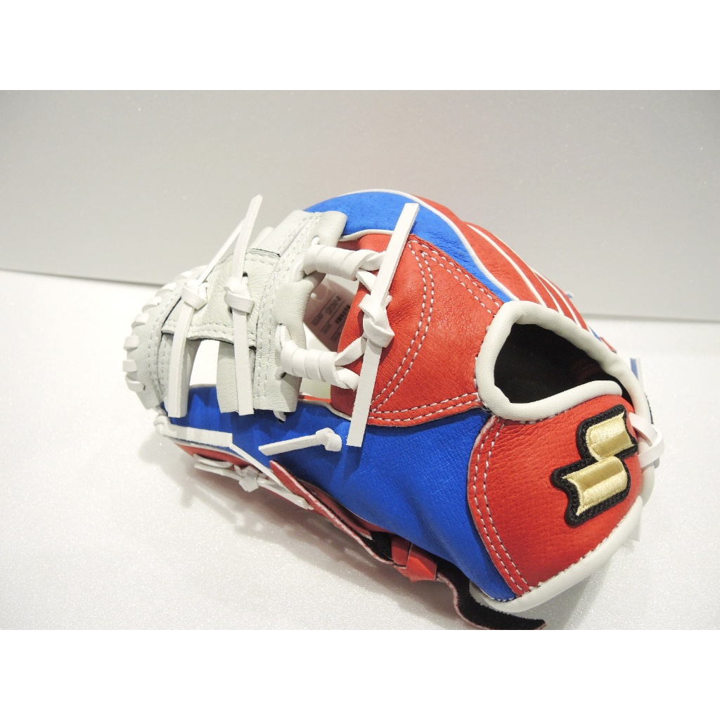 日本品牌 SSK 少年用 兒童用 反手 棒球手套 初學者棒球手套 10.5吋 紅白藍