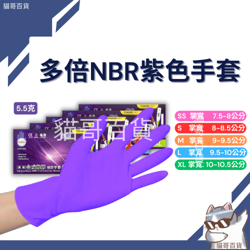 [現貨發票] 多倍 NBR手套 SGS認證 紫色特厚款 Protos多倍 合成橡膠檢診手套 食品 醫療 乳膠手套