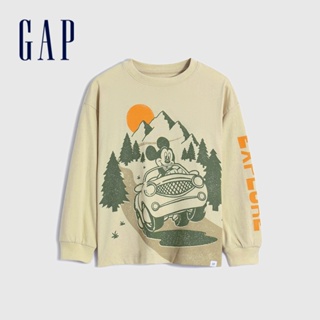 Gap 男幼童裝 Gap x Disney迪士尼聯名 長袖T恤-卡其色(431423)