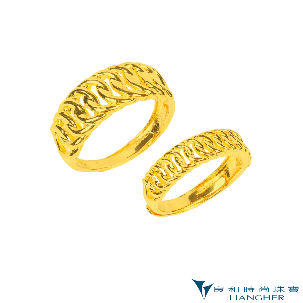 【良和時尚珠寶】  黃金對戒 造型對戒 黃金戒指  9999純金黃金