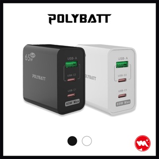 【POLYBATT】GaN 氮化鎵 65W USB-C PD 手機平板筆電快速充電器 GAN01-65W