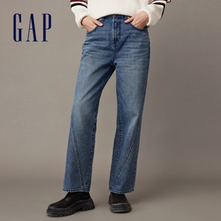 Gap 女裝 純棉寬鬆牛仔褲-淺藍色(841419)