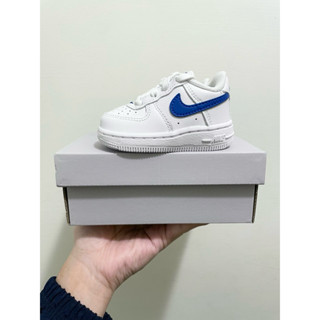 NIKE AIR FORCE 1 LOW TD 嬰兒鞋 寶寶鞋 白鞋 藍勾勾