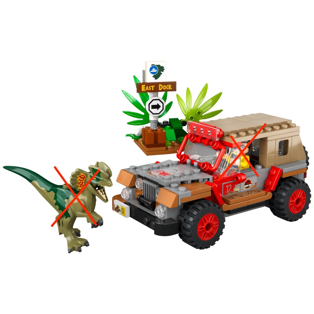 無人偶&amp;龍 樂高 LEGO 76958 Jurassic world  侏羅紀公園 侏羅紀世界 侏儸紀 JEEP 吉普車