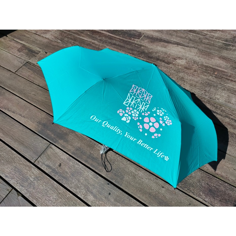 股東會紀念品 折疊傘 中鋼 傘Q 多功能晴雨傘 水藍色  雨傘 自動傘