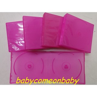 生活用品 CD VCD DVD 光碟片 整理盒 桃紅色 5個一起賣