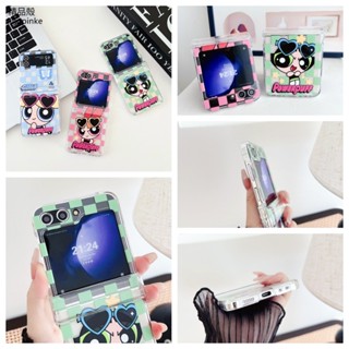 卡通飛天小女警 三星Galaxy zflip3 zflip5 4翻蓋保護殼 Samsung 三星 ZFlip6摺疊手機殼