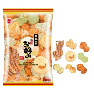 森吉小舖 鈴木榮光堂 綜合海鮮餅 130g 蝦仙貝 蝦餅 海鮮米果 花枝煎餅米果 ZELICO