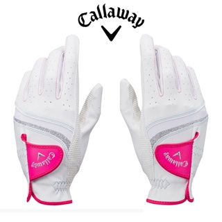 【Callaway 卡拉威】STYLE DUAL GOLF GLOVES 女士 高爾夫球手套 (雙手) 白/粉